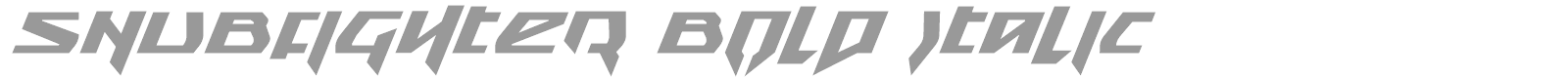 Snubfighter Bold Italic font preview