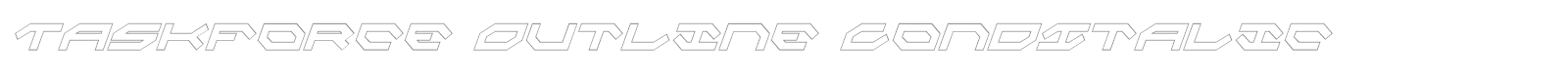 Taskforce Outline CondItalic font preview