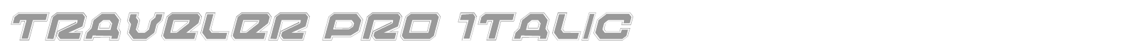 Traveler Pro Italic font preview
