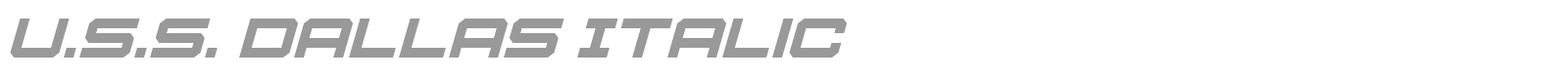 U.S.S. Dallas Light Italic font preview