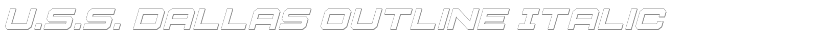 U.S.S. Dallas font preview