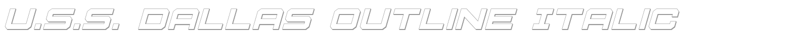 U.S.S. Dallas font preview