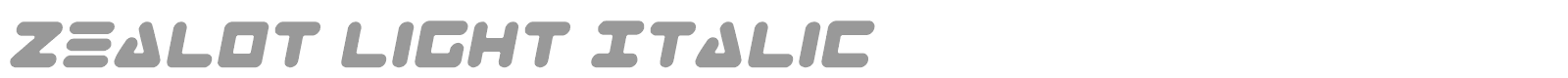 Zealot Light Italic font preview