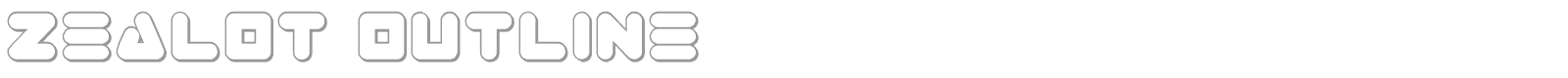 Zealot Outline font preview