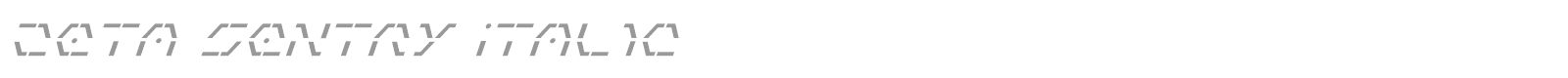 Zeta Sentry Italic font preview
