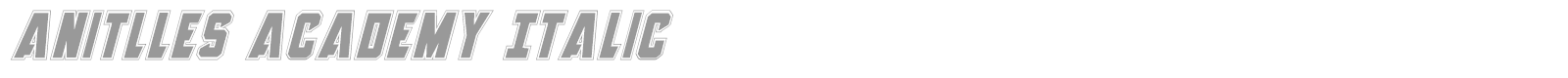 Anitlles Academy Italic font preview