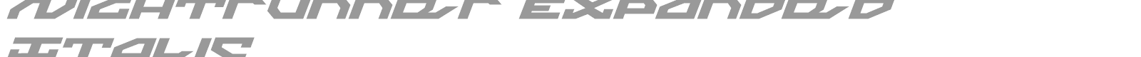 Nightrunner Expanded Italic font preview