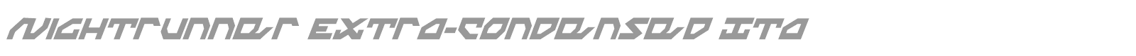 Nightrunner Extra-Condensed Italic font preview