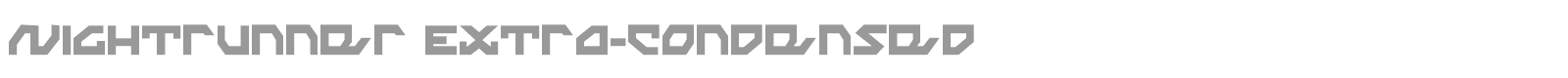 Nightrunner Extra-Condensed font preview