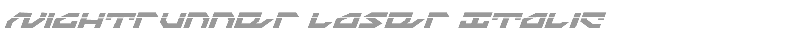 Nightrunner Laser Italic font preview