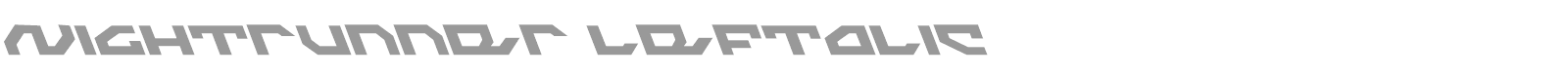 Nightrunner Leftalic font preview