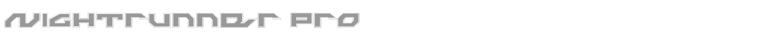 Nightrunner Pro font preview