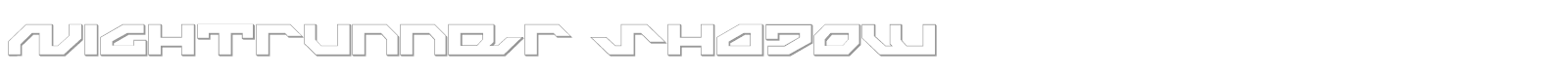 Nightrunner Shadow font preview
