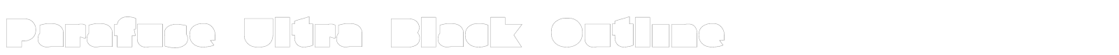 Parafuse Ultra Black Outline font preview