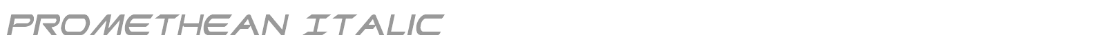 Promethean Italic font preview