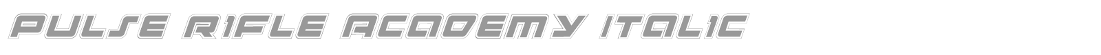 Pulse Rifle Academy font preview