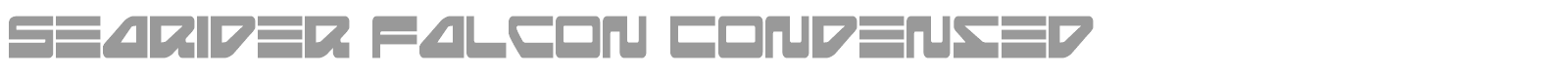 Searider Falcon Condensed font preview