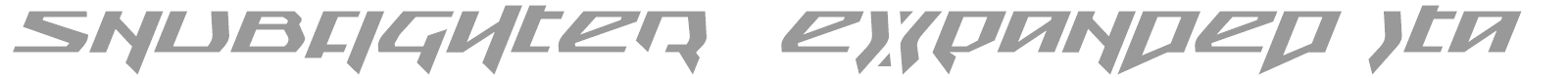Font Snubfighter Expanded Italic