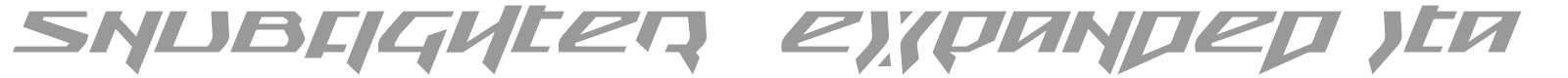 Snubfighter Expanded Italic font preview