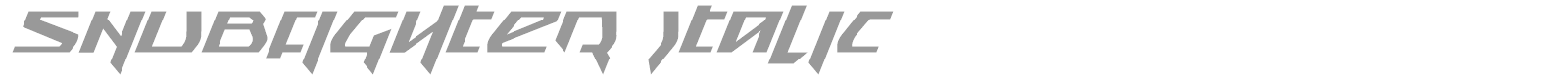 Snubfighter Italic font preview