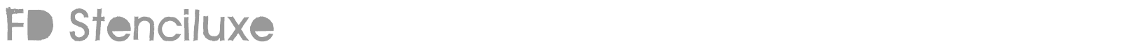 FD Stenciluxe font preview