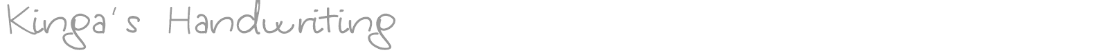 Kinga's Handwriting font preview