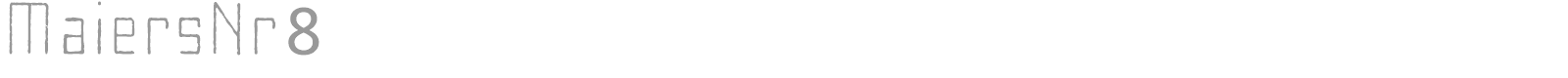 MaiersNr8 font preview