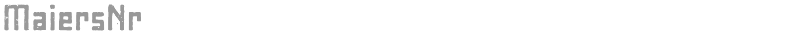 MaiersNr8 font preview