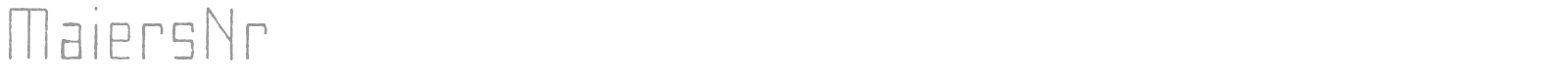 MaiersNr8 font preview