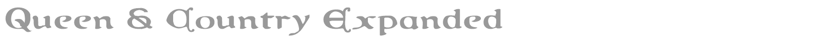 Queen & Country Expanded font preview