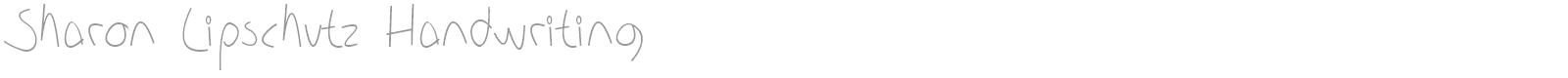 Sharon Lipschutz Handwriting font preview