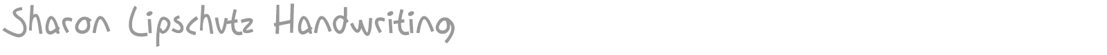 Sharon Lipschutz Handwriting font preview