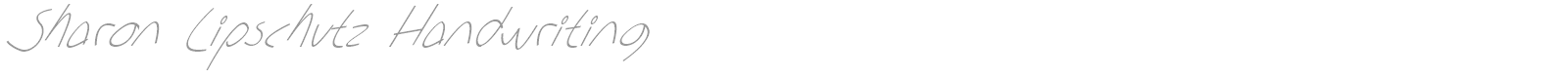Sharon Lipschutz Handwriting font preview