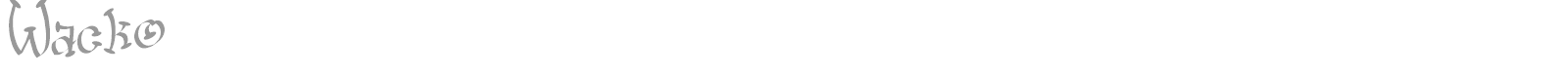 Wacko font preview