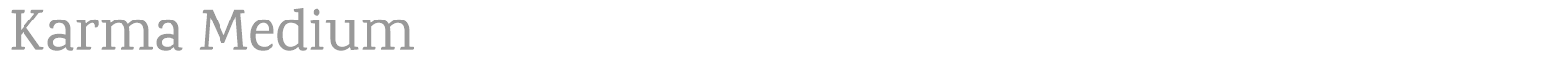 Karma font preview