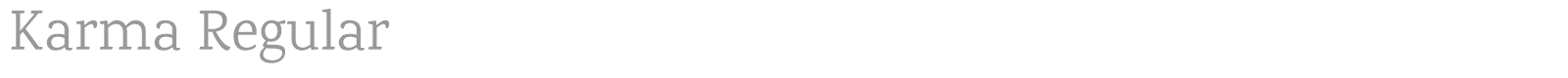 Karma font preview