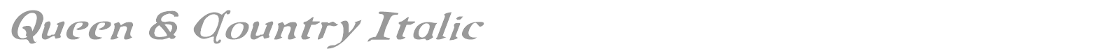 Queen & Country Italic font preview