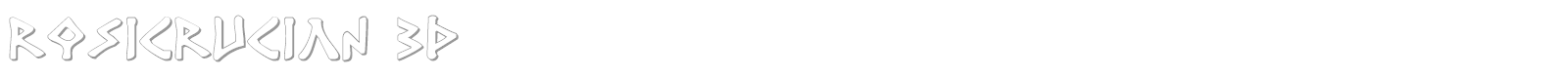 Rosicrucian 3D font preview