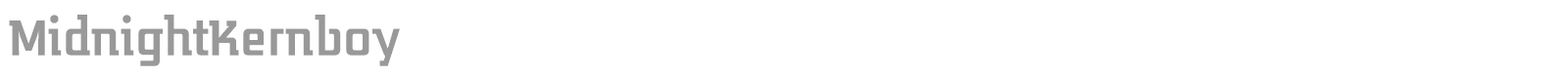 MidnightKernboy font preview