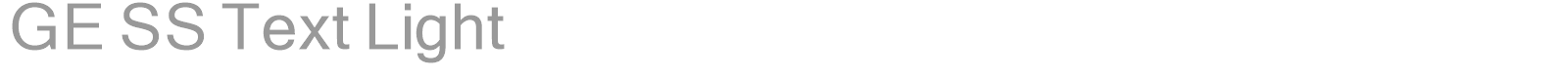 GE SS Text Light font preview