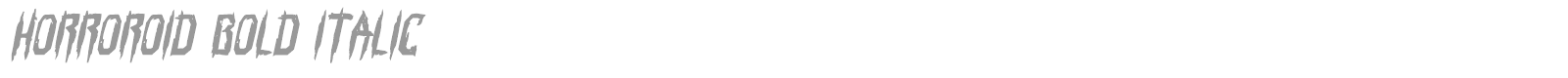 Horroroid Staggered font preview