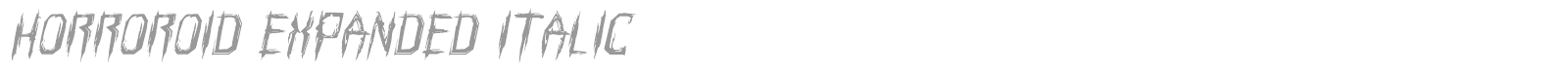 Horroroid Staggered font preview