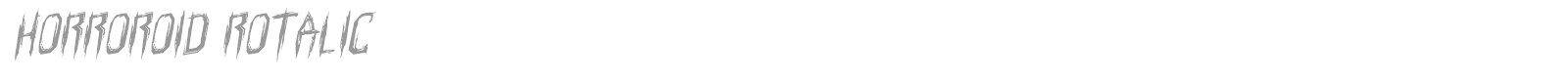 Horroroid Staggered font preview