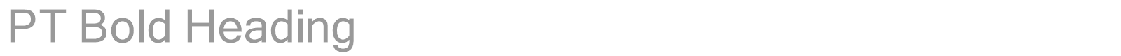 PT Bold Heading font preview