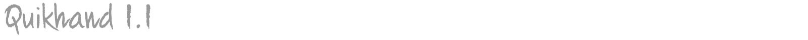 Quikhand font preview