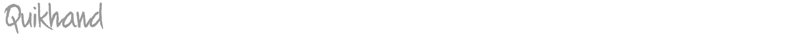 Quikhand font preview