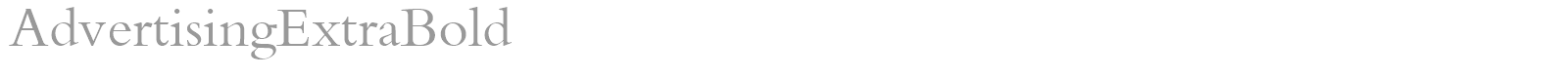 AdvertisingExtraBold font preview