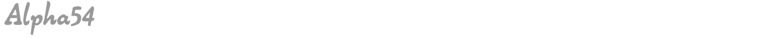 Alpha 54 font preview