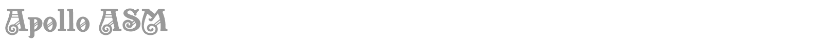 Apollo ASM font preview