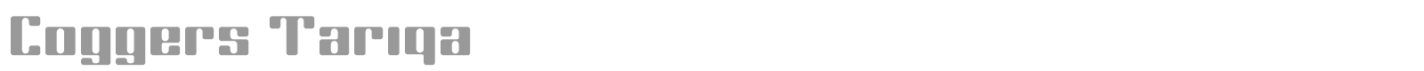 Coggers Tariqa font preview